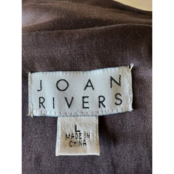 Joan Rivers Classics Collection Eggplant Brown Belted Trench Coat Sz L - Picture 8 of 9